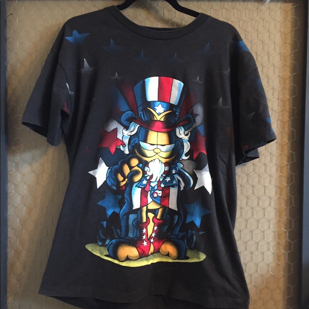 Vintage Garfield Uncle Sam USA T-Shirt